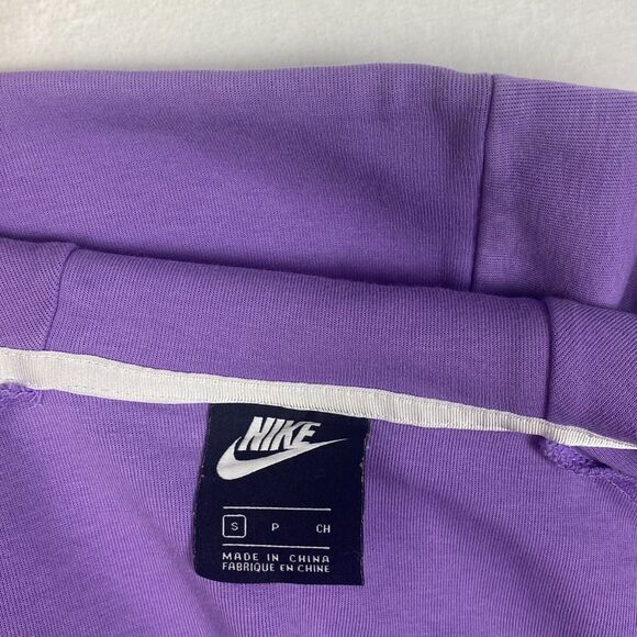 Nike Tech Zip Up Sweater Womens Small Purple Cape Hoodie Swoosh Logo Pockets - Picture 13 of 15